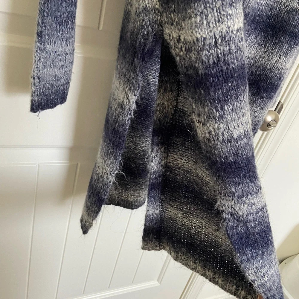 EUC | Sonoma women’s striped long thick knit open front cardigan — small - Picture 3 of 6